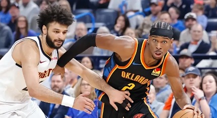 NBA常规赛：掘金 VS 雷霆， 鲍尔球馆的西部巅峰对决